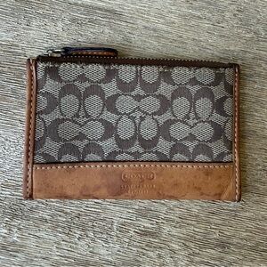 Coach Vintage Signature Canvas Coin Purse / Card Wallet